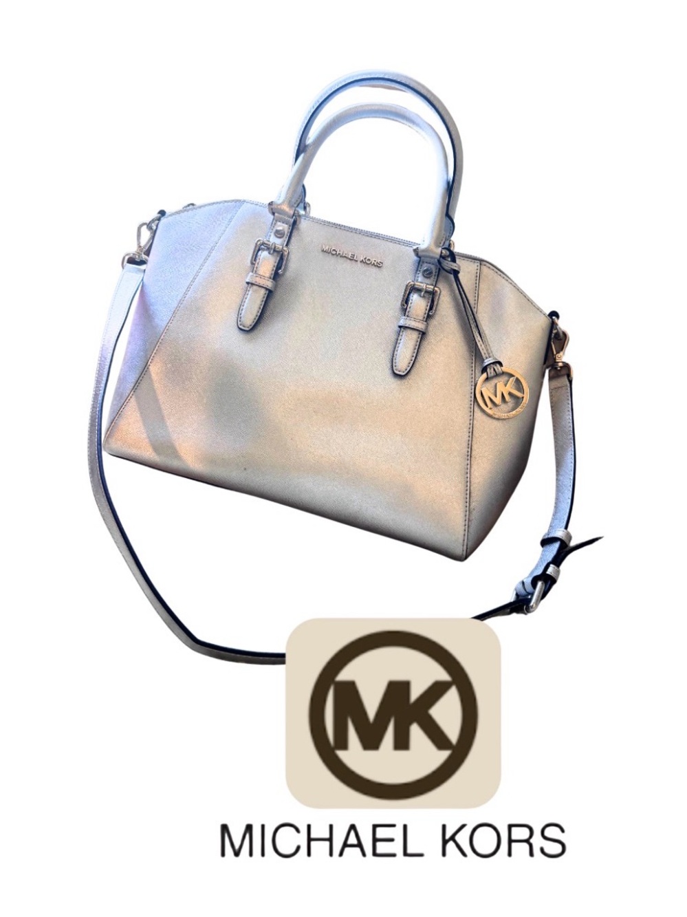 NWOT Metallic Michael Kors 2 Way